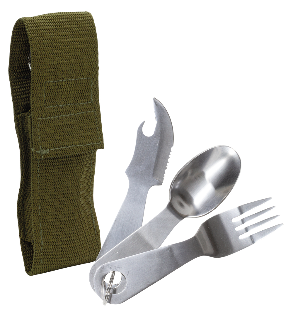 Essbesteck 3-teilig Stahl mit Ring und Etui